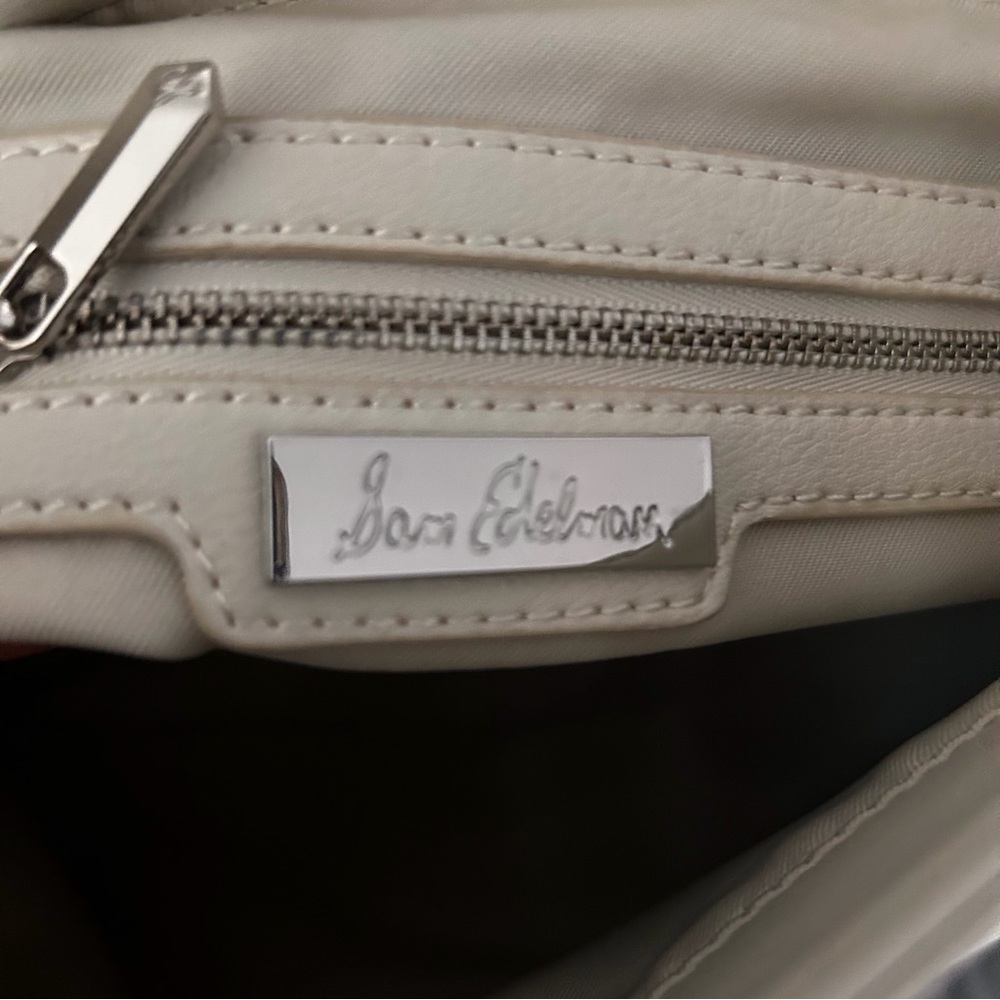 Sam Edelman Beautiful Leather 🤩Michelle Ivory Fringe Satchel Bag - Picture 5 of 10
